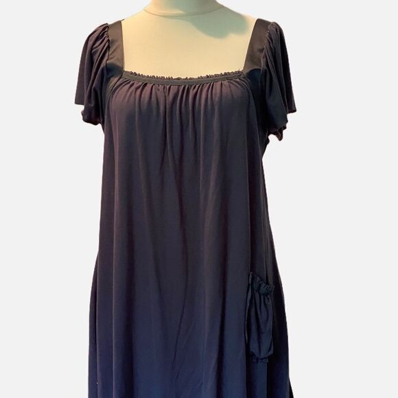 0155 Velvet Bohemian Blue Dress Size M NWT - Picture 1 of 9